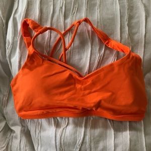 lululemon orange free to be bra size 4